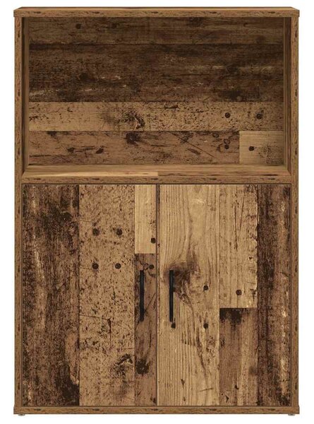 Antik fa színű szerelt fa könyvespolc 60x24x85 cm