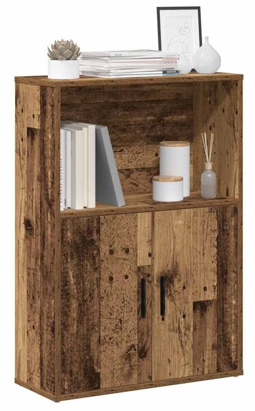 Antik fa színű szerelt fa könyvespolc 60x24x85 cm