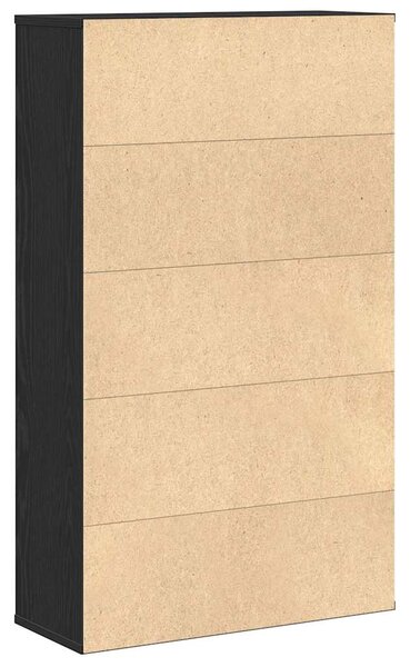 Könyvespolc fekete tölgy 60x24x101,5 cm Gépesített fa