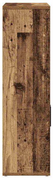 Antik fa színű szerelt fa könyvespolc 60x24x85 cm