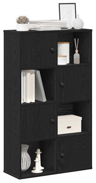 Könyvespolc fekete tölgy 60x24x101,5 cm Gépesített fa