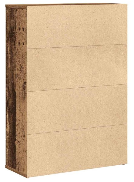 Antik fa színű szerelt fa könyvespolc 60x24x85 cm