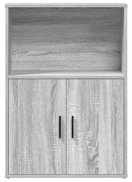 Szürke sonoma színű szerelt fa könyvespolc 60x24x85 cm