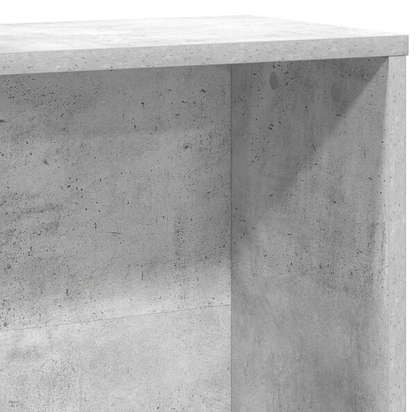 Betonszürke szerelt fa könyvespolc 60x24x120 cm