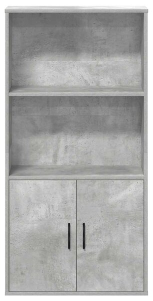 Betonszürke szerelt fa könyvespolc 60x24x120 cm