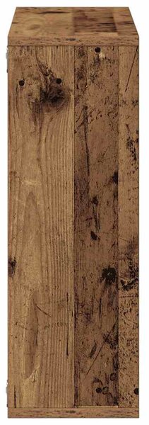 Antik fa színű szerelt fa fali polc 104x20x58,5 cm