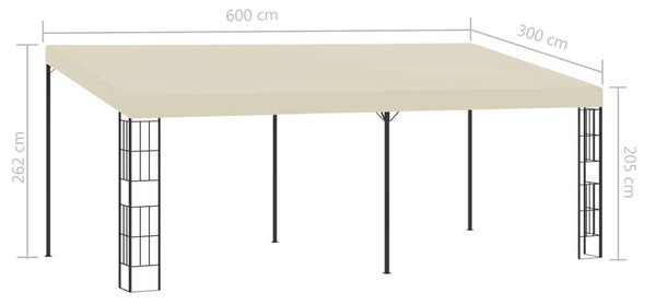 Gardénia Pavilon - Falra Szerelhető - Szövet - 3x6m