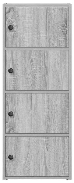 Szürke sonoma színű szerelt fa könyvespolc 40x24x102 cm