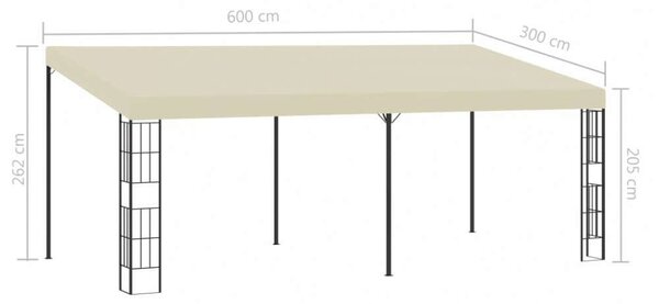 Gardénia Pavilon - Falra Szerelhető - Szövet - 3x6m