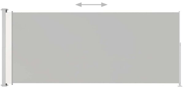 Krémszínű behúzható oldalsó terasznapellenző 200 x 500 cm