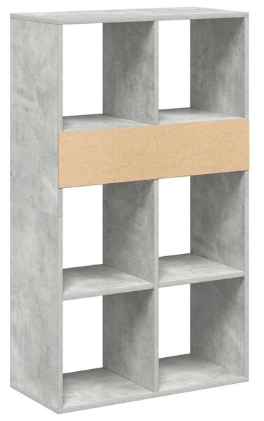 Könyvszekrény betonszürke 66x31x112 cm szerelt fa