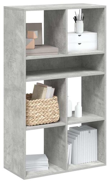 Könyvszekrény betonszürke 66x31x112 cm szerelt fa