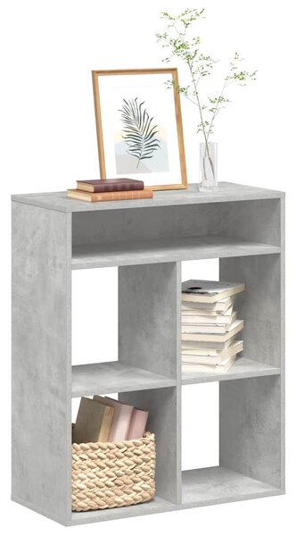 Könyvszekrény betonszürke 66x31x80 cm szerelt fa