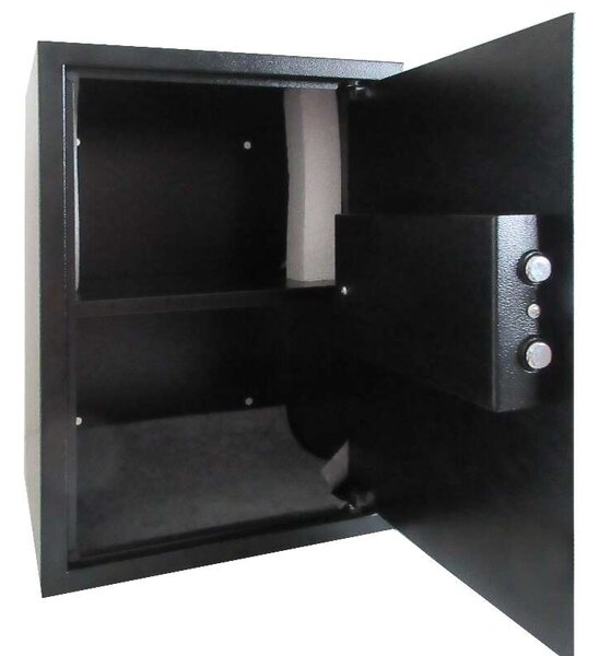 Pepita ütésálló számzáras elektronikus Széf XXL 50x35x30cm - fekete