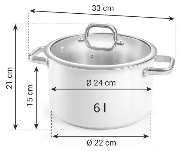 Tescoma DELIGHT Fazék fedővel ø 24 cm, 6.0 l
