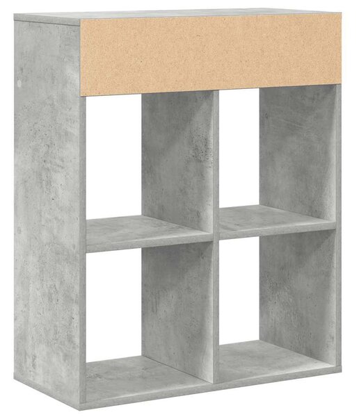 Könyvszekrény betonszürke 66x31x80 cm szerelt fa