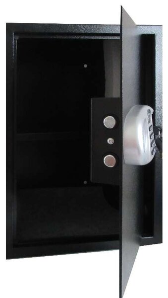 Pepita ütésálló számzáras elektronikus Széf XXL 50x35x30cm - fekete