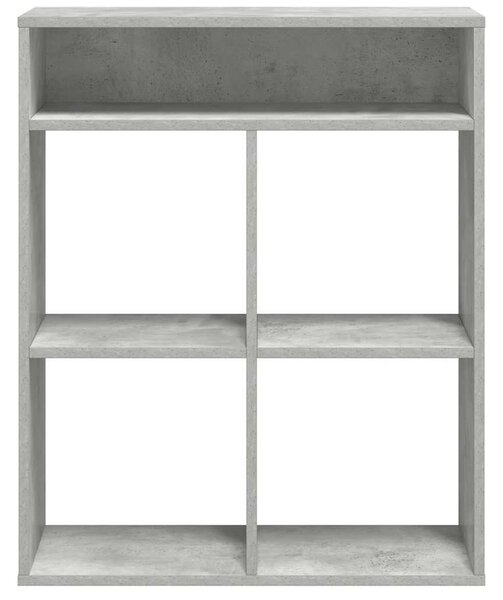 Könyvszekrény betonszürke 66x31x80 cm szerelt fa