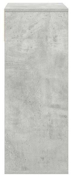 Könyvszekrény betonszürke 66x31x80 cm szerelt fa