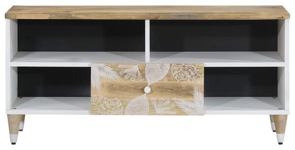 Tömör mangófa TV-szekrény100x33,5x46 cm