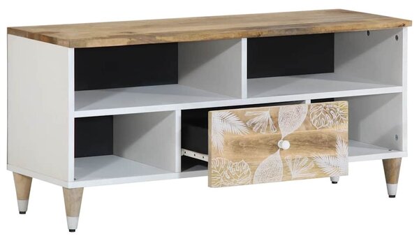 Tömör mangófa TV-szekrény100x33,5x46 cm