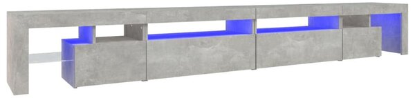 Modern LED TV Szekrény - Betonszürke - 290cm