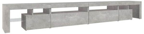Modern LED TV Szekrény - Betonszürke - 290cm