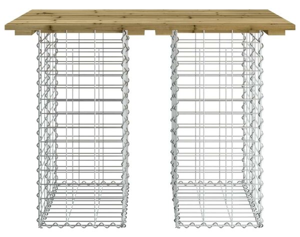 Gabion Kerti Pad - Fenyőfa - 100x70x72 cm