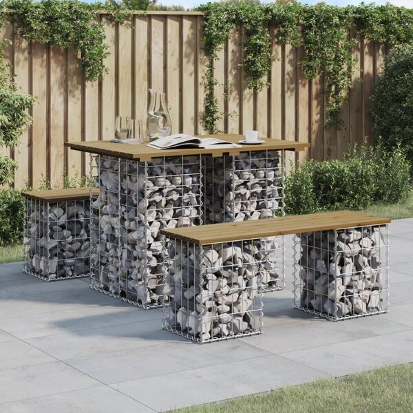 Gabion Kerti Pad - Fenyőfa - 100x70x72 cm