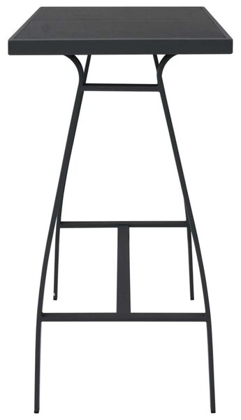 Fekete edzett üveg kerti bárasztal 110 x 60 x 110 cm
