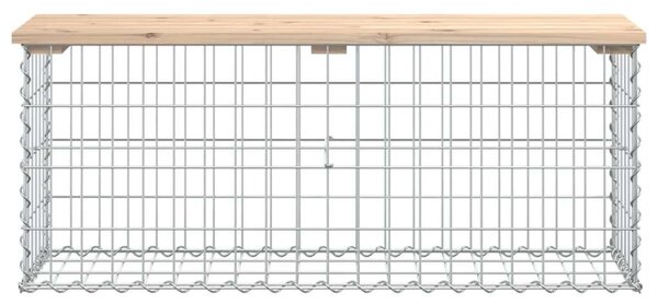 Gabion Kert Pad - Tömör Fenyőfa - 103x31,5x42 cm
