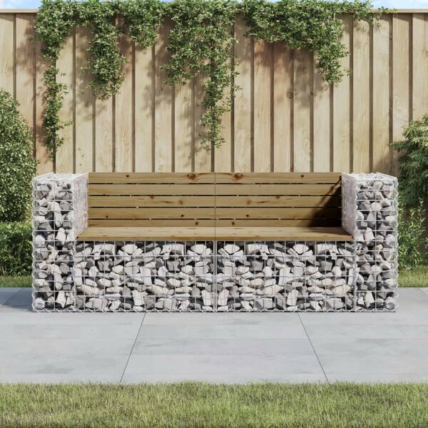 Gabion Kerti Pad - Fenyőfa - 184x71x65,5cm