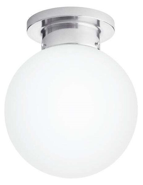 Konsthantverk - Glob Mennyezeti Lámpa Ø25 Chrome/Matt White - Lampemesteren