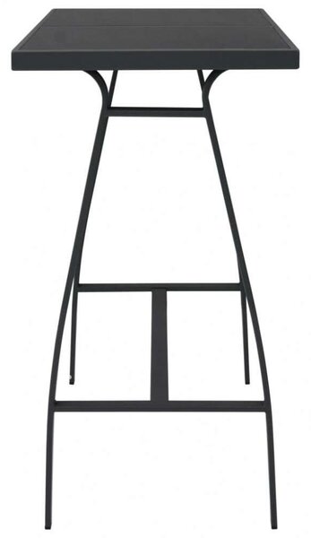 Fekete edzett üveg kerti bárasztal 110 x 60 x 110 cm