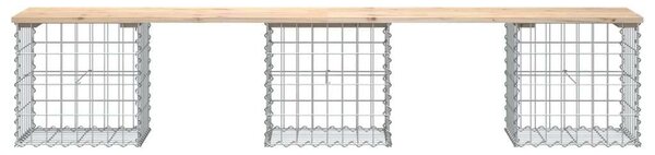 Gabion Kerti Pad - Tömör Fenyőfa - 203x44x42 cm
