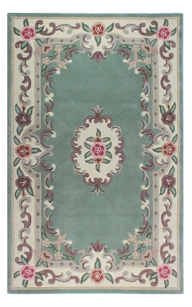 Aubusson zöld gyapjú szőnyeg, 150 x 240 cm - Flair Rugs