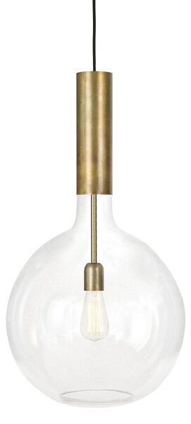 Konsthantverk - Rosdala Függőlámpa Large Raw Brass/Clear - Lampemesteren