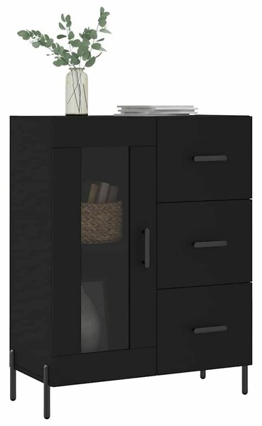 VidaXL Fekete Tálalószekrény - Fa - 69,5x34x90 cm