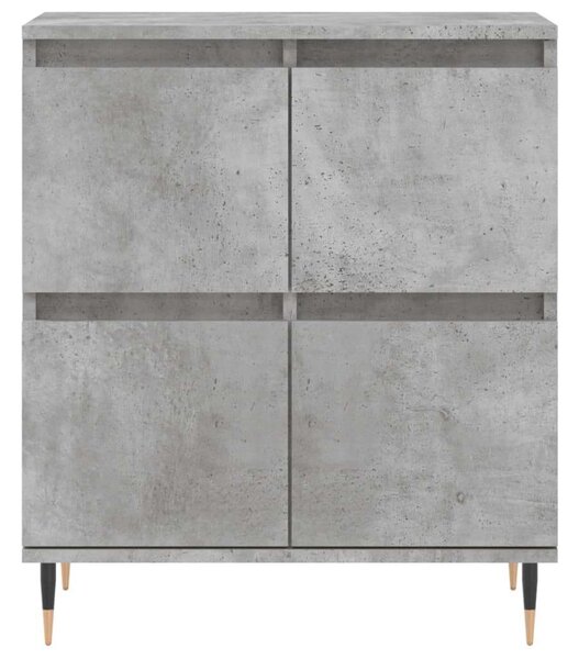 3 db Beton Szürke Fa Tálalószekrény - 180x35x70 cm