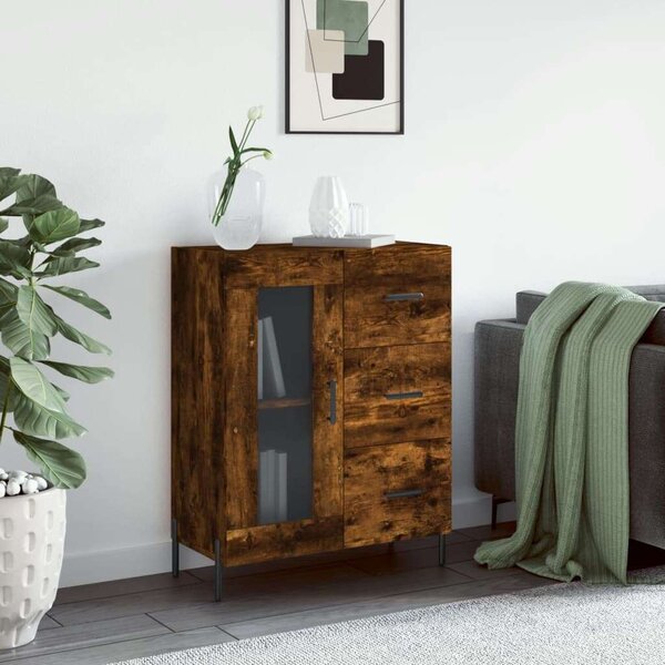 VIDAXL - Füstös Tölgy Tálalószekrény - 70x34x90cm