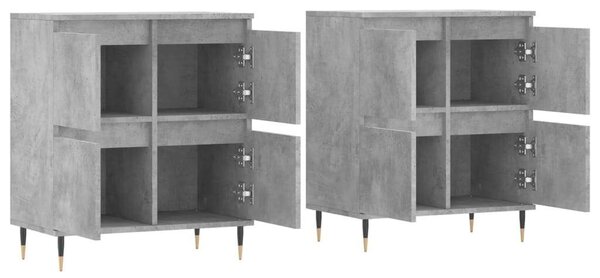 VidaXL Tálalószekrény - Betonszürke - 2 db - 120x35x70 cm