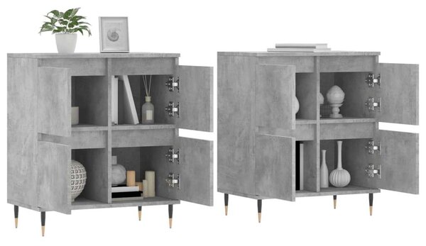 VidaXL Tálalószekrény - Betonszürke - 2 db - 120x35x70 cm