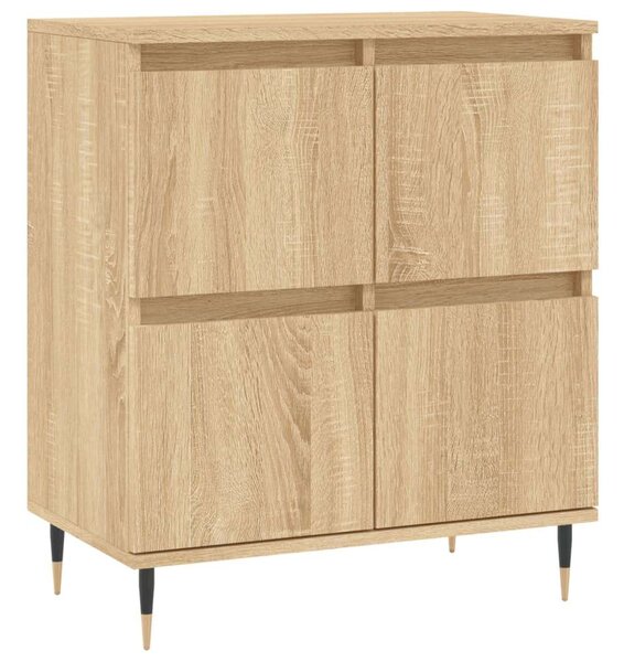 VIDAXL - Sonoma Tölgy Fa Tálalószekrény Szett - 2 db - 120x35x70 cm
