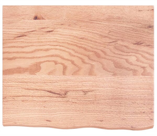 Világosbarna kezelt tömör tölgyfa fali polc 60x50x(2-4) cm