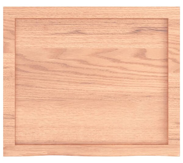 Világosbarna kezelt tömör tölgyfa fali polc 60x50x(2-4) cm
