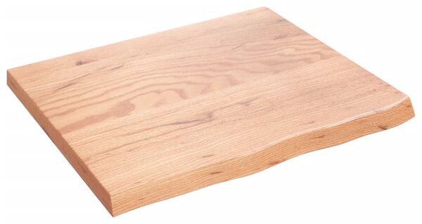 Világosbarna kezelt tömör tölgyfa fali polc 60x50x(2-4) cm