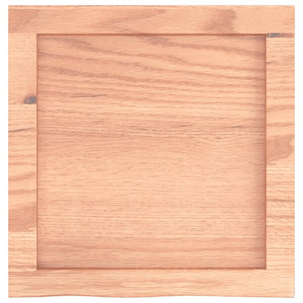 Világosbarna kezelt tömör tölgyfa fali polc 40x40x(2-4) cm