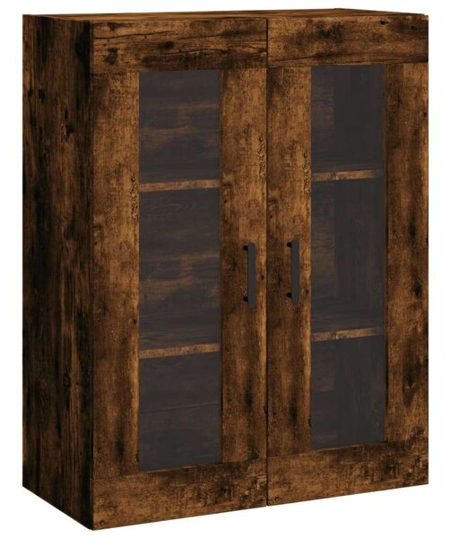 Füstös tölgy színű szerelt fa magasszekrény 69,5 x 34 x 180 cm