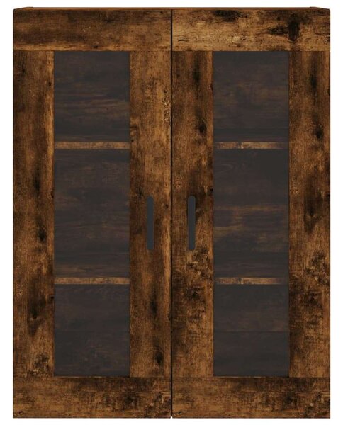 Füstös tölgy színű szerelt fa magasszekrény 69,5 x 34 x 180 cm