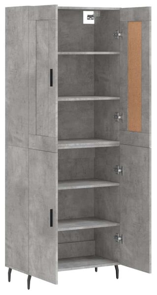 Modern Magas Szekrény - Beton Szürke - 180 cm